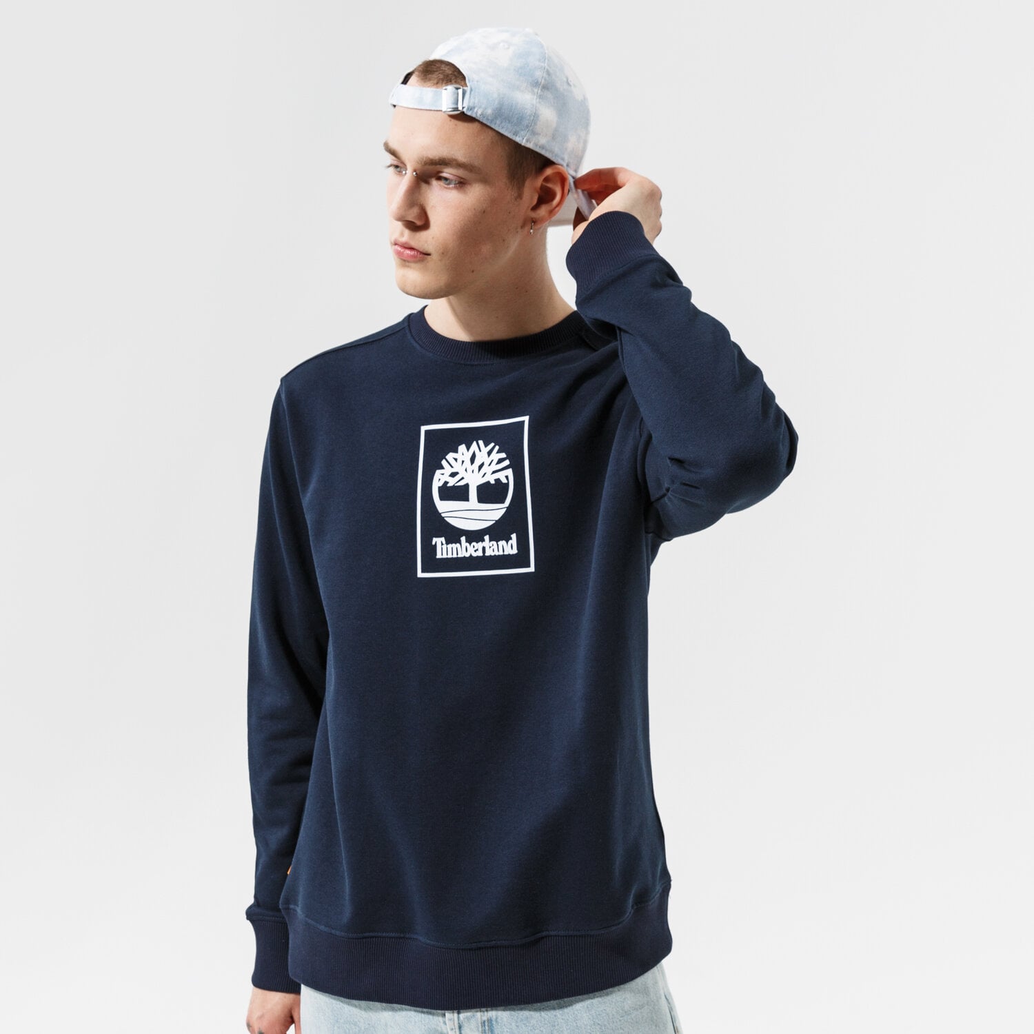Herren TIMBERLAND SWEATSHIRT TREE LOGO CREW DARK SAPPHIRE TB0A5PJ84331 Dunkelblau
