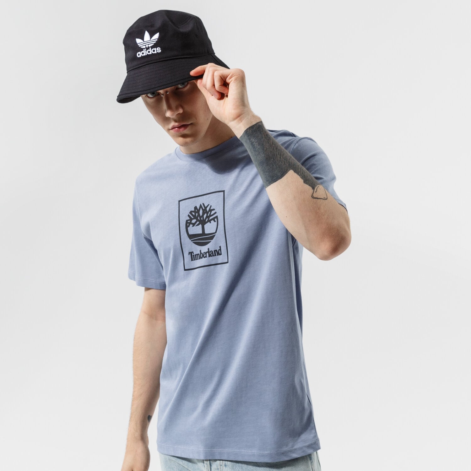 Herren T-Shirt TIMBERLAND T-SHIRT TREE LOGO TEE TEMPEST TB0A5PJVCA01 Blau