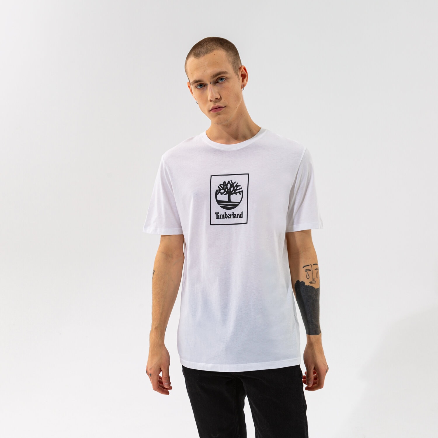 Herren T-Shirt TIMBERLAND T-SHIRT TREE LOGO TEE WHITE TB0A5PJV1001 Weiß