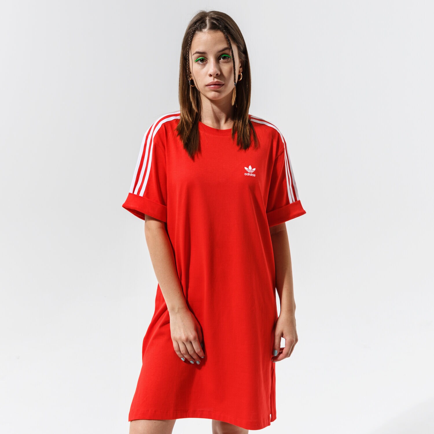 Damen Kleid ADIDAS KLEID TEE TRAININGSANZUGS H35505 Rot