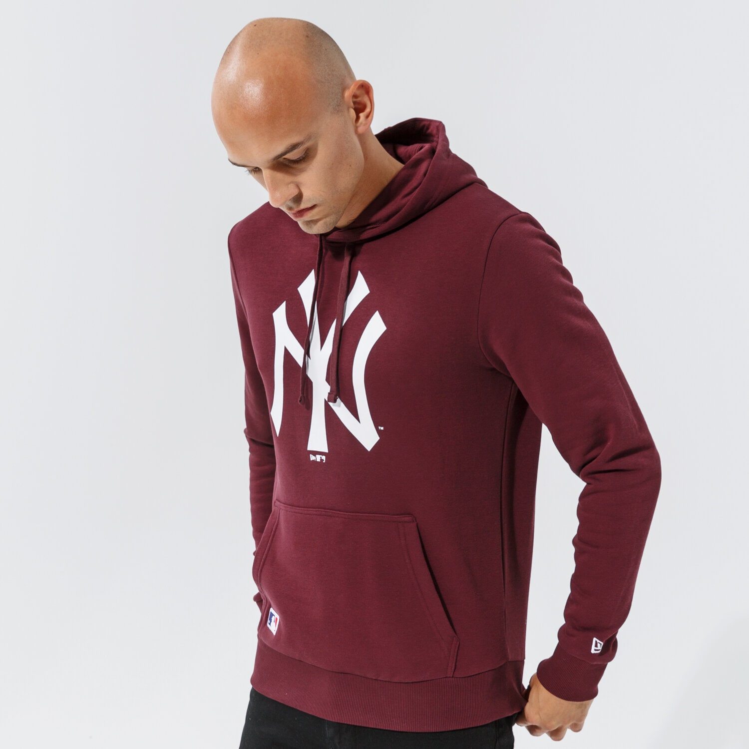 Herren NEW ERA HOODIE NYY MRN MLB APPAREL NEW YORK YANKEES MAROON 11863699 Dunkelrot