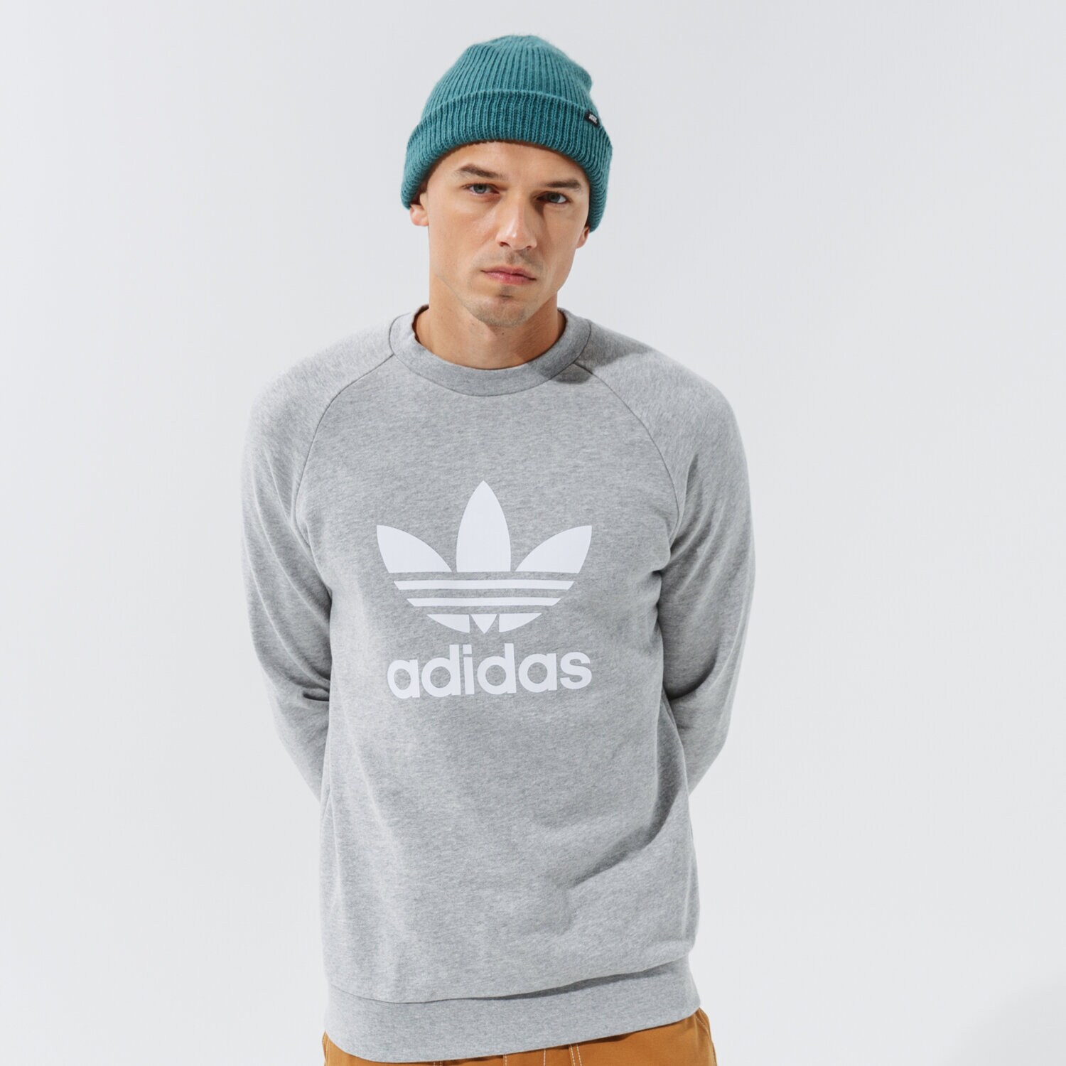 Herren ADIDAS SWEATSHIRT TREFOIL CREW H06650 Grau