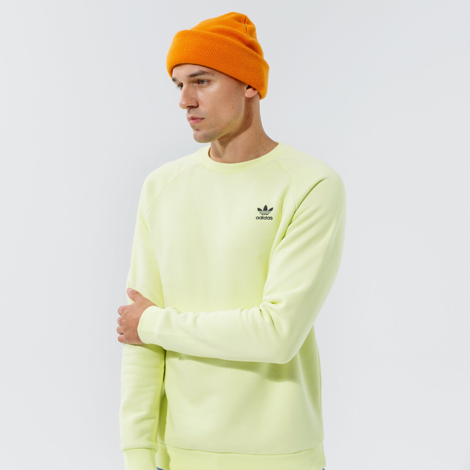 Herren ADIDAS SWEATSHIRT ESSENTIAL CREW H34643 Gelb