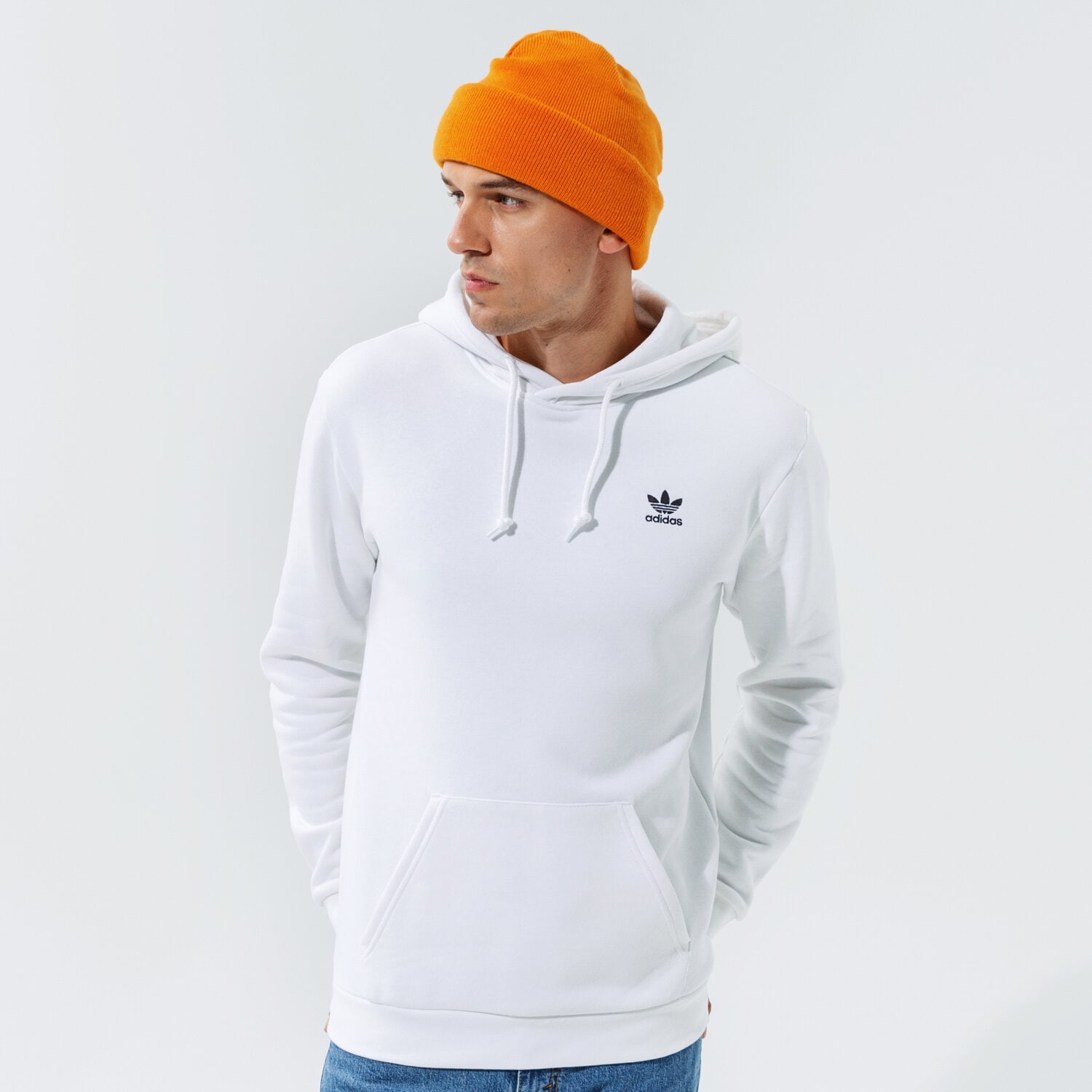 Herren ADIDAS TREFOIL ESSENTIAL HOODIE  H34649 Weiß