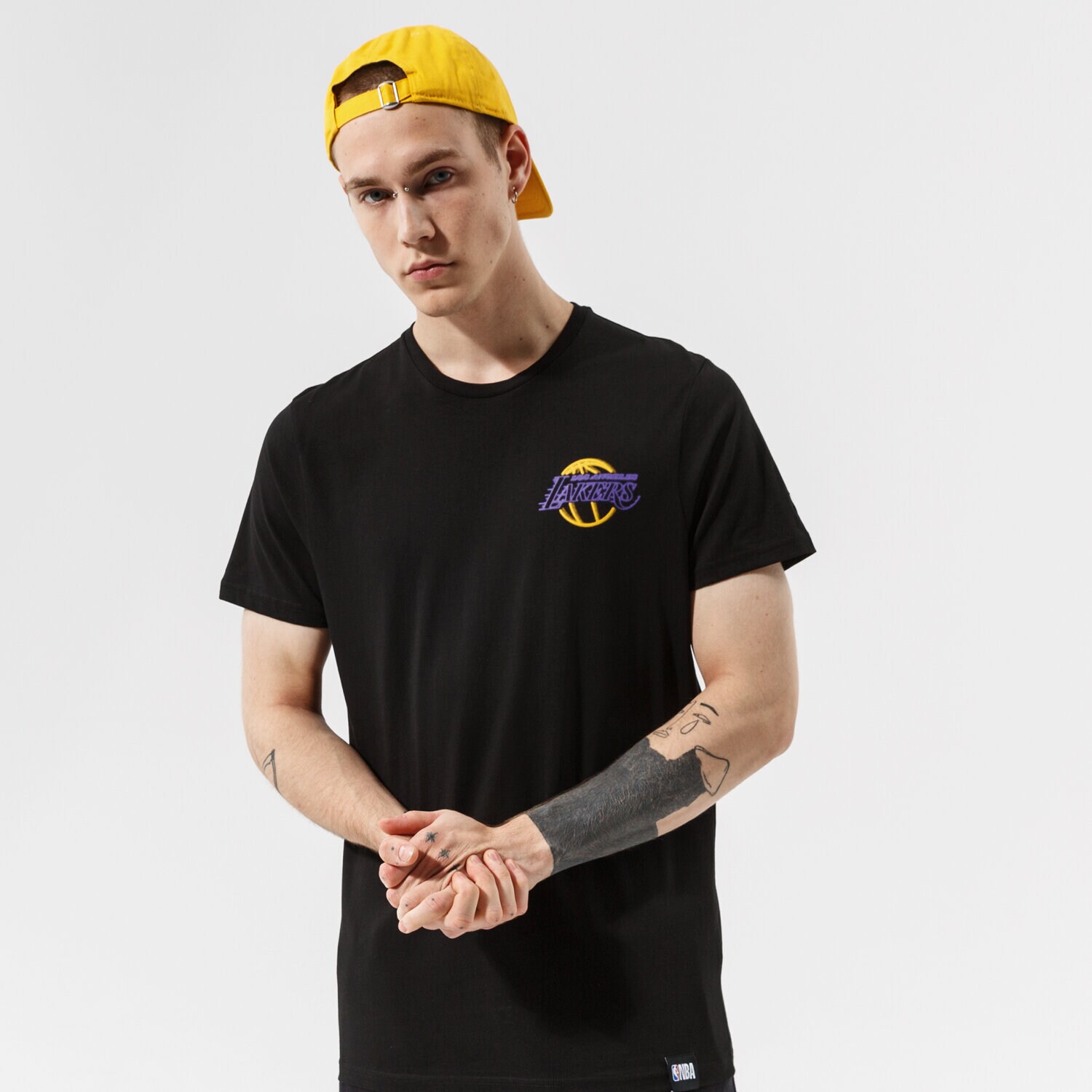 Herren T-Shirt NEW ERA T-SHIRT NBA NEON TEE LOSLAK BLK 12827210 Schwarz
