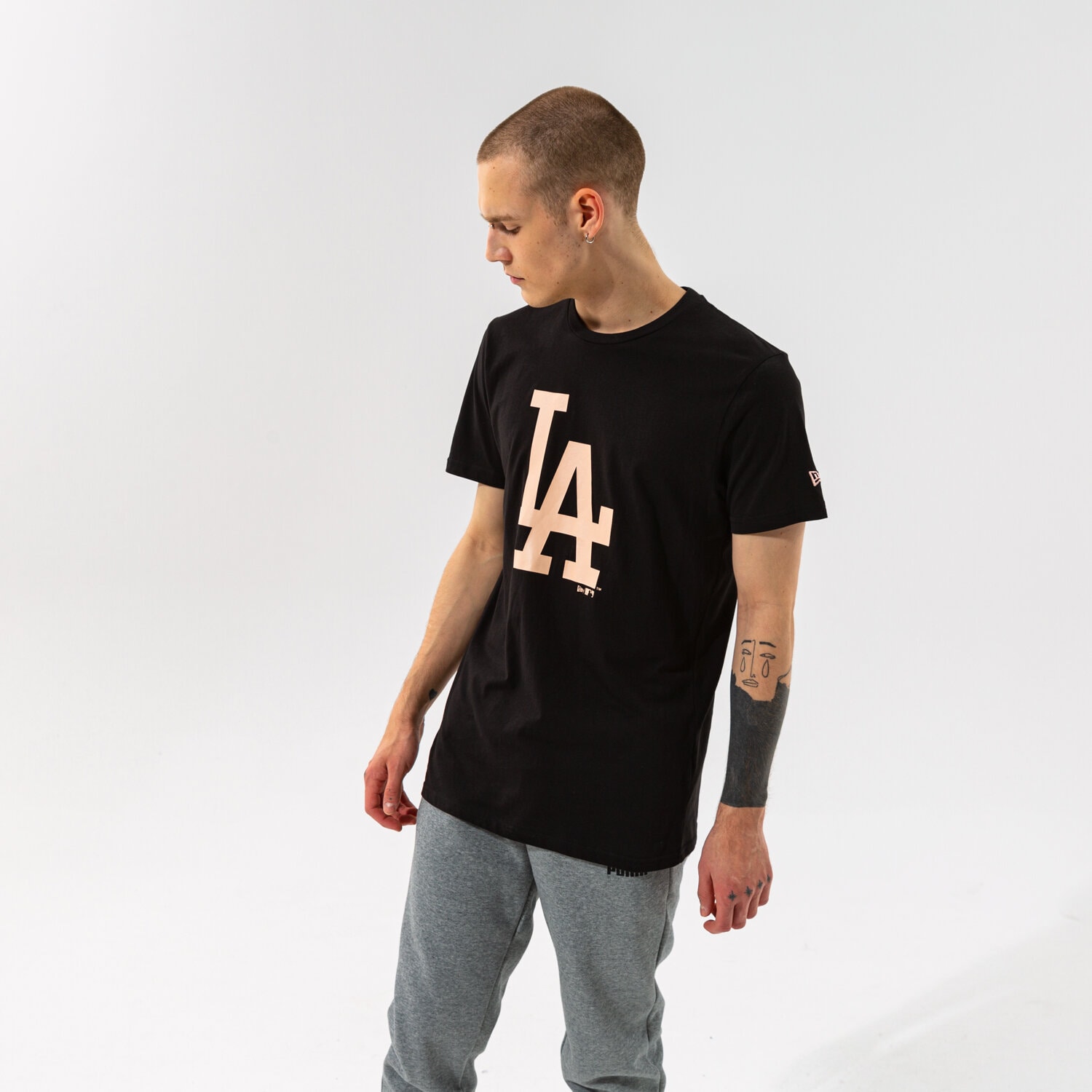 Herren T-Shirt NEW ERA T-SHIRT MLB SEASONAL TEAM LOGO TEE LOSDOD BLKBSK 12827231 Schwarz