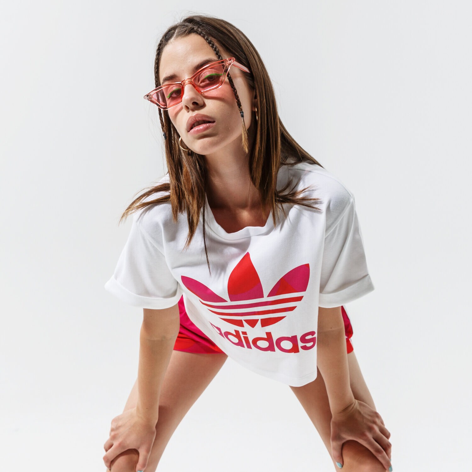 Adidas t shirt women crop top clearance