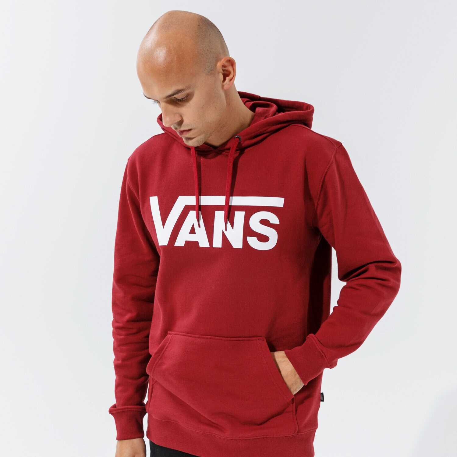 Herren VANS HOODIE VANS CLASSIC PO HOODIE II VN0A456BZBS1 Dunkelrot