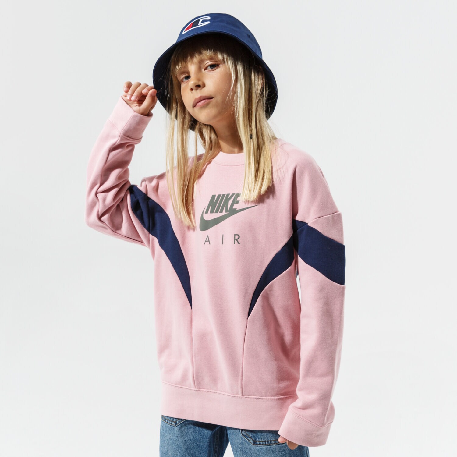 Kinder NIKE SWEATSHIRT G NSW AIR FT BF CREW GIRL DD7135-630 Rosa
