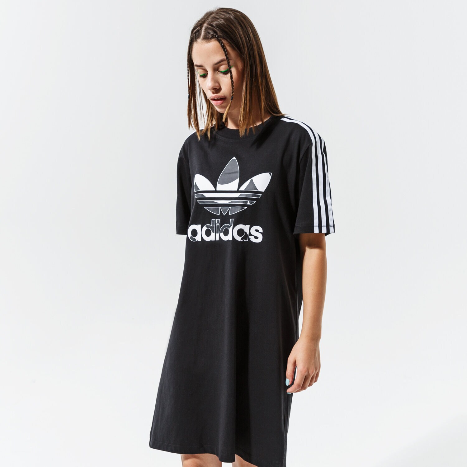Damen Kleid ADIDAS KLEID TEE TRAININGSANZUGS H20487 Schwarz
