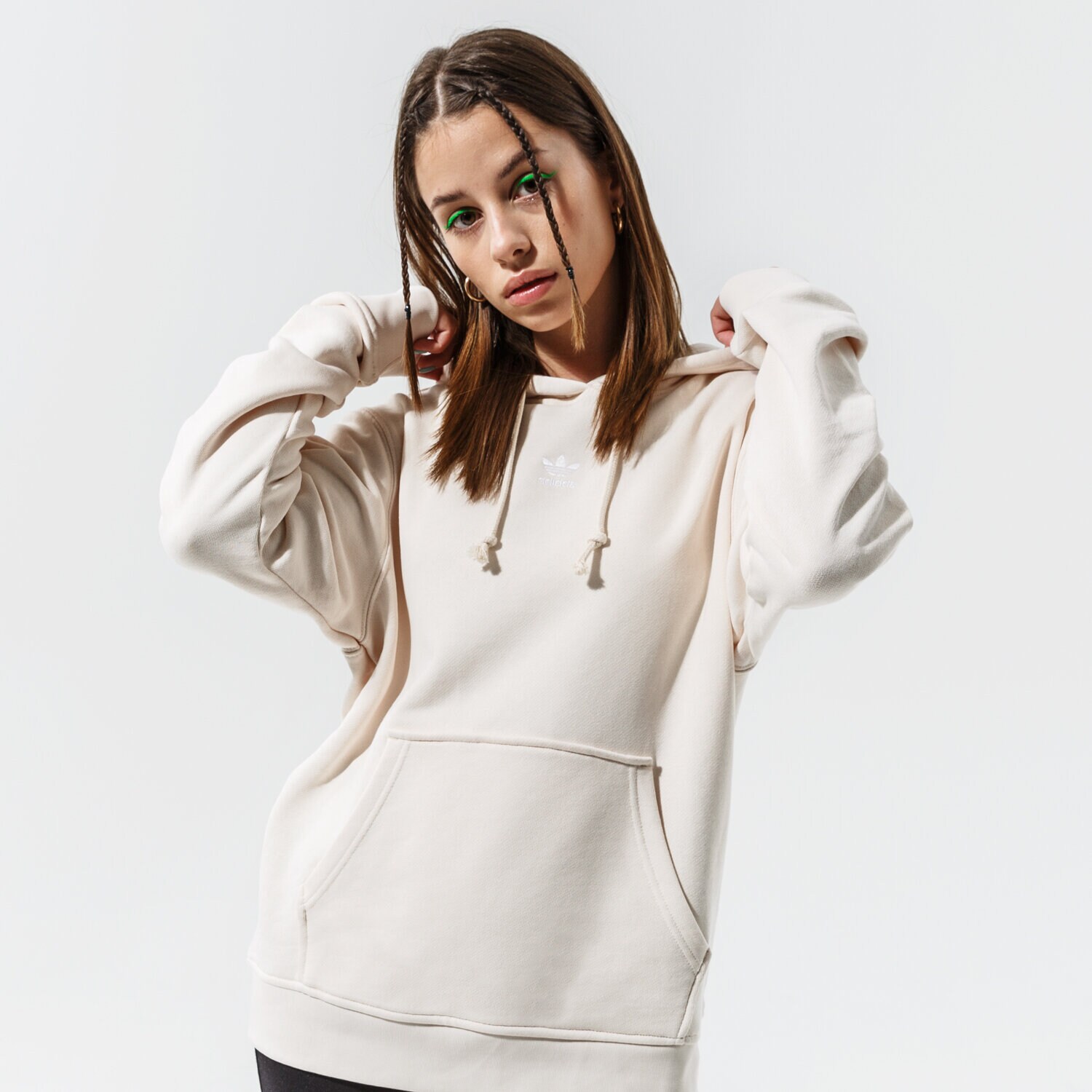 Damen ADIDAS HOODIE ESSENTIAL HOODIE H06618 Beige