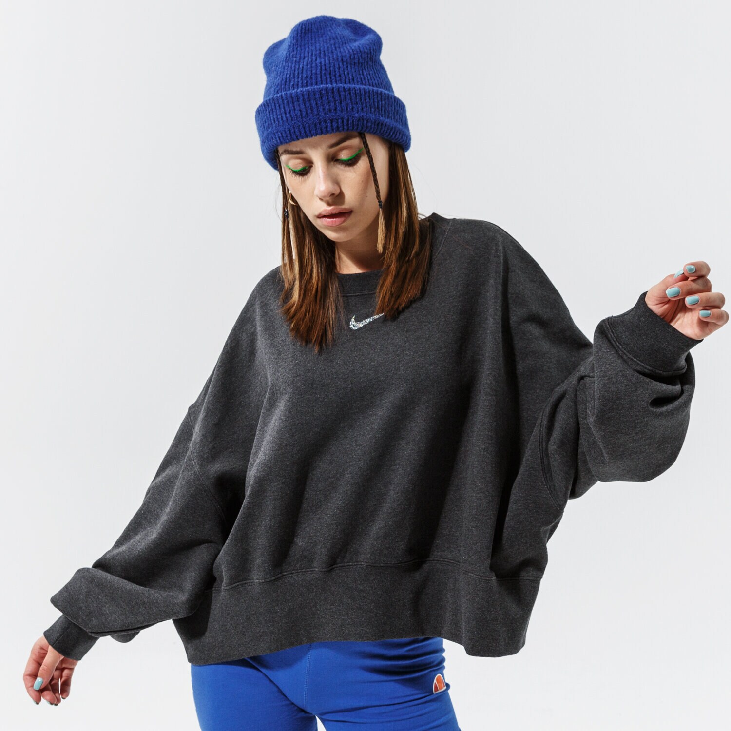 Damen NIKE SWEATSHIRT W NSW ESS FLC CREW CLCTN RE DJ6937-010 Schwarz