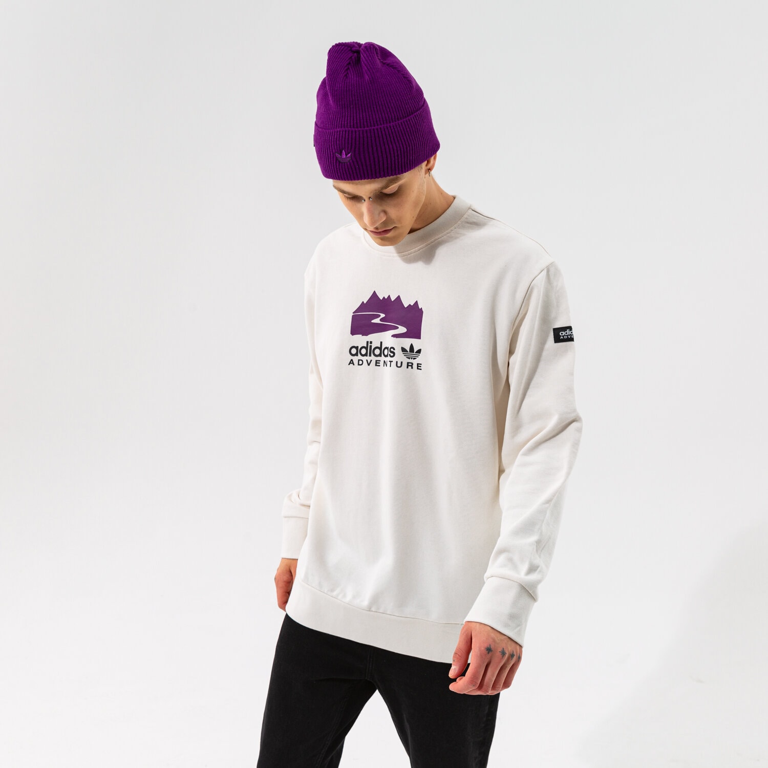 Herren ADIDAS SWEATSHIRT SWEAT CREW H09108 Weiß