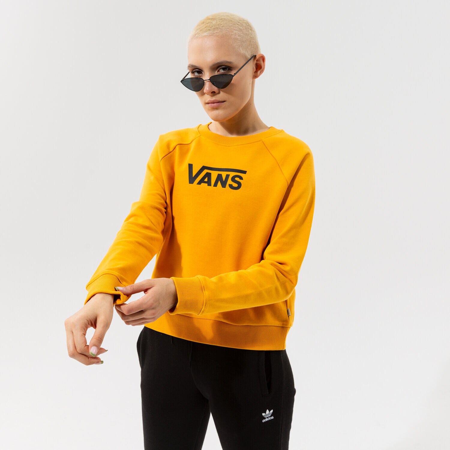 Damen VANS SWEATSHIRT FLYING V FT BOXY CREW VN0A47THLSV1 Gelb