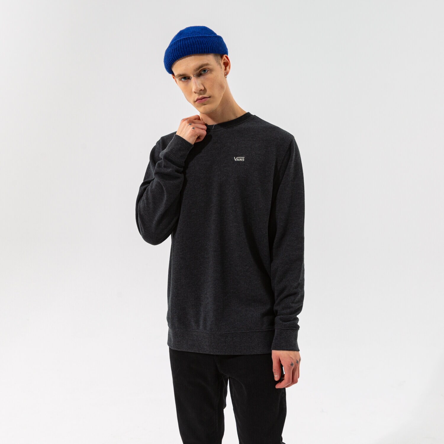 Herren VANS SWEATSHIRT BASIC CREW FLEECE VN0A3HQ1BHH1 Schwarz