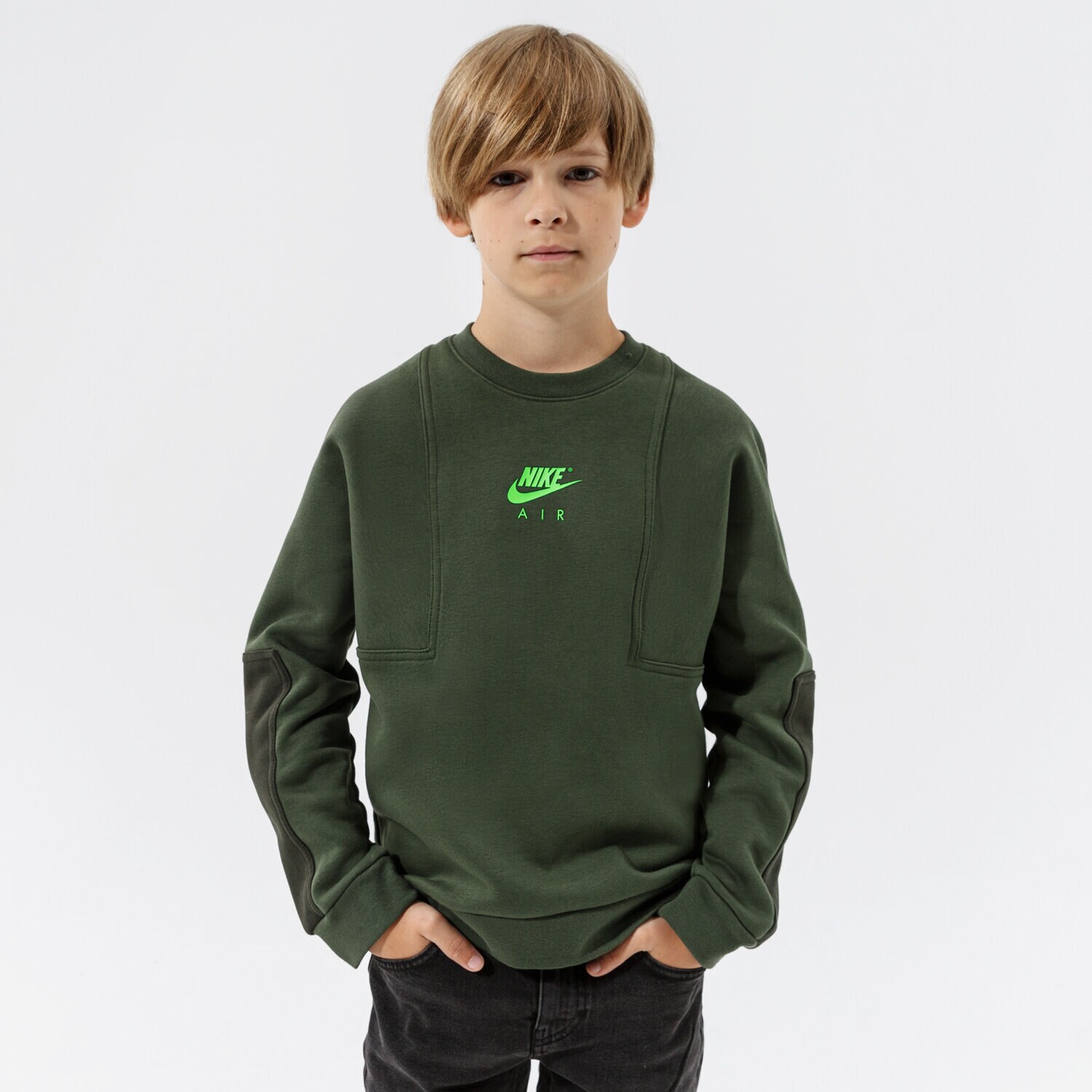 Kinder NIKE SWEATSHIRT B NSW AIR CREW BOY DD8709-335 Khaki