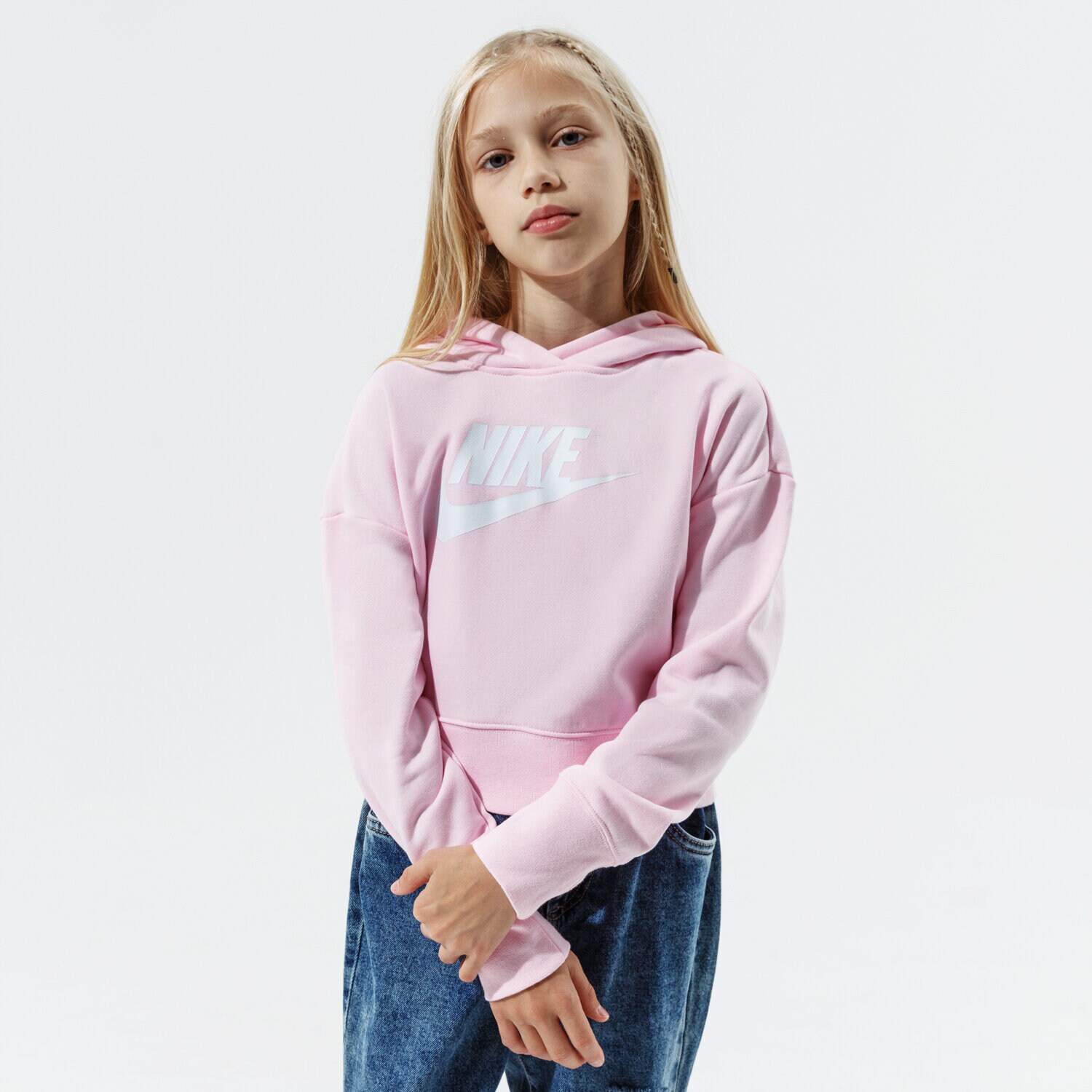 Kinder NIKE HOODIE SPORTSWEAR CLUB GIRL DC7210-663 Rosa