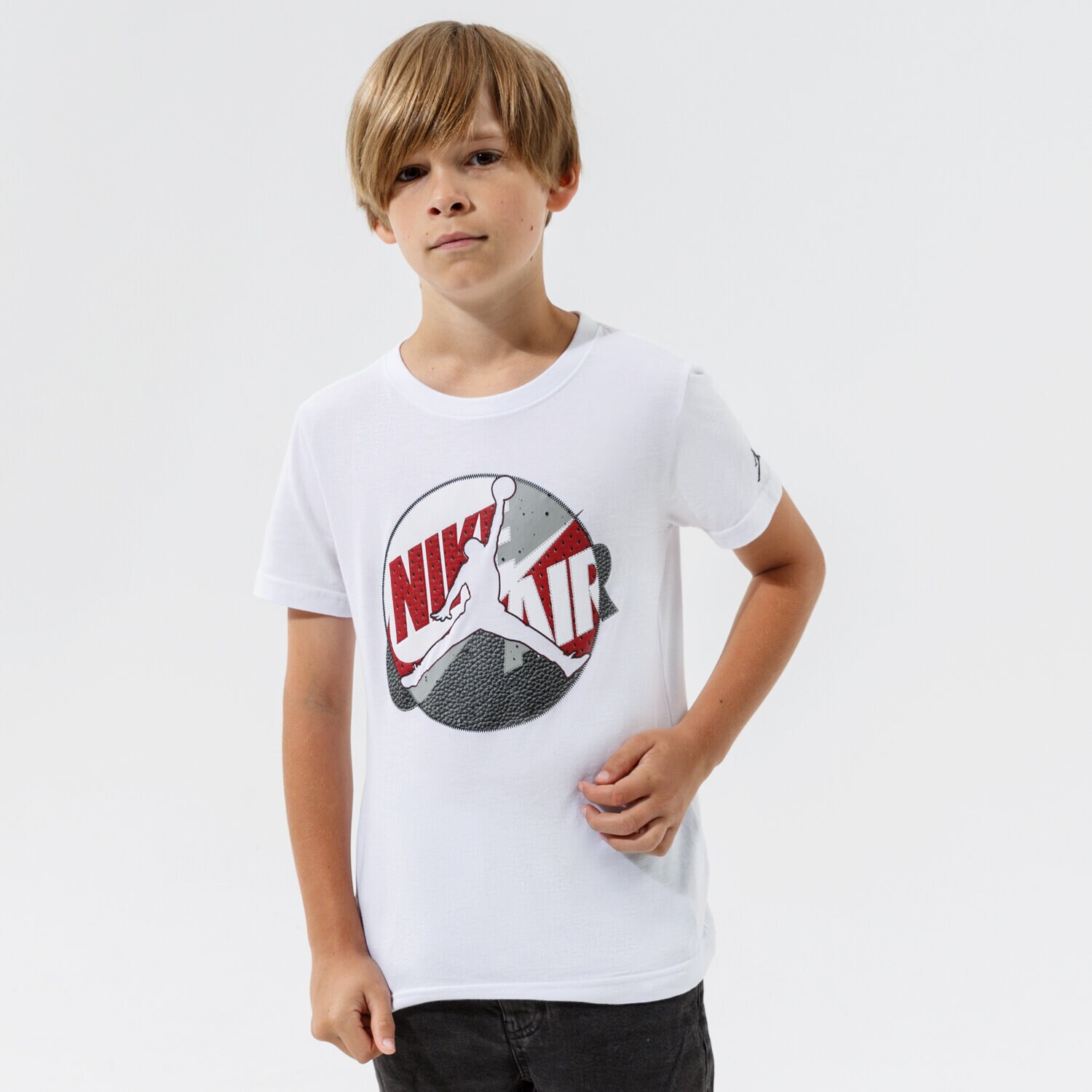 Kinder T-Shirt JORDAN T-SHIRT JUMPMAN PATCHED TEE BOY 95A902-001 Weiß