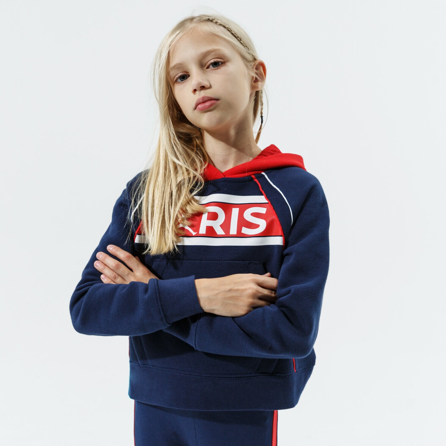 Kinder JORDAN HOODIE PARIS SAINT-GERMAIN PO GIRL 45A727-U90 Dunkelblau