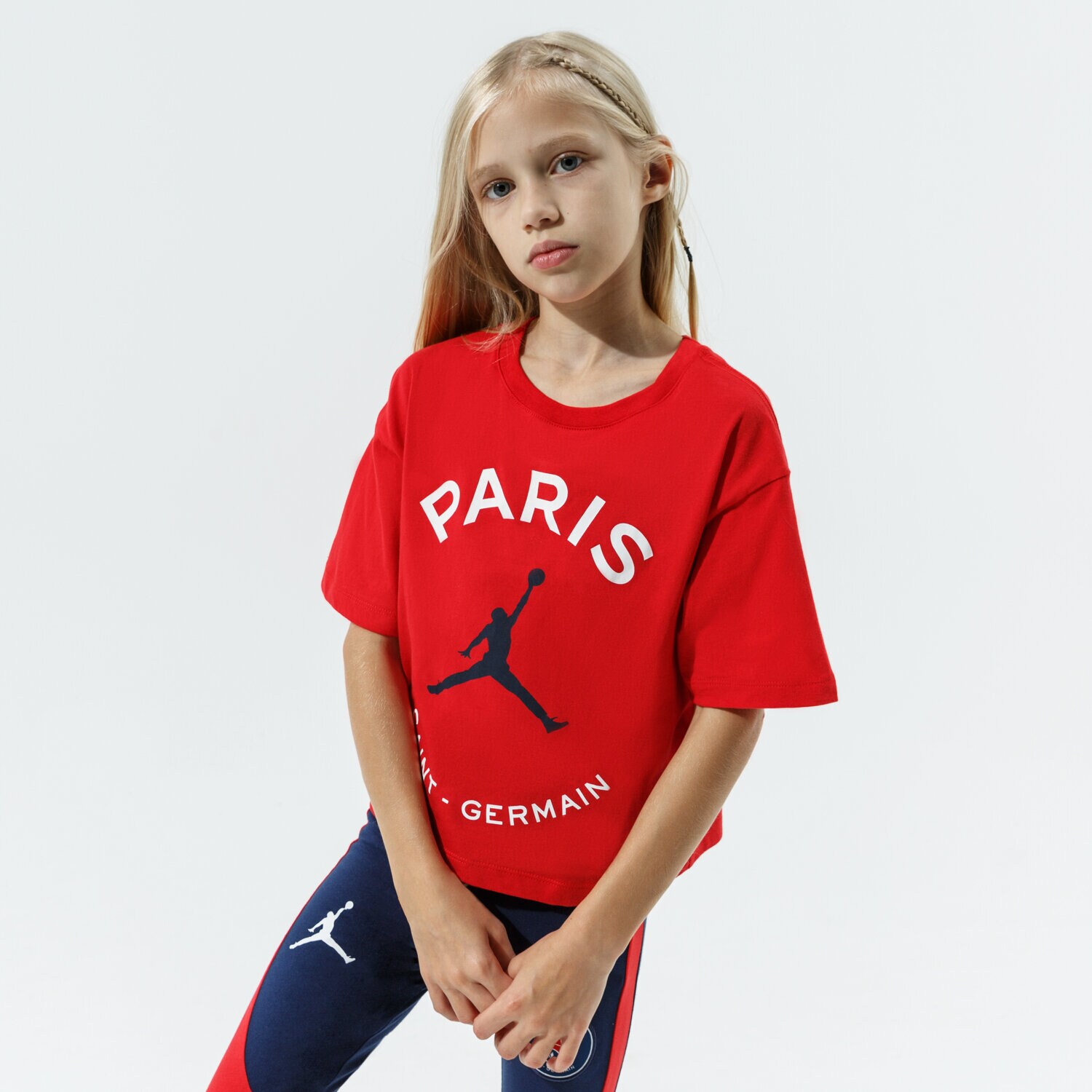 Kinder T-Shirt JORDAN T-SHIRT PSG BOXY TEE GIRL 4JA590-U10 Rot