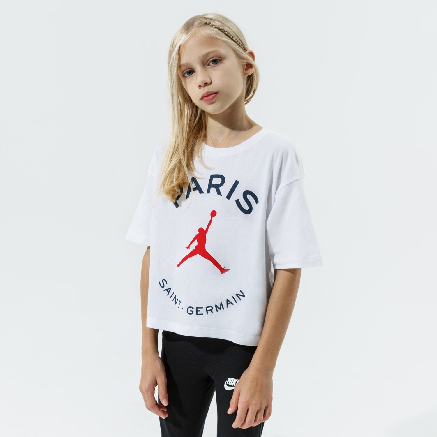 Kinder T-Shirt JORDAN T-SHIRT PSG BOXY TEE GIRL 4JA590-001 Weiß