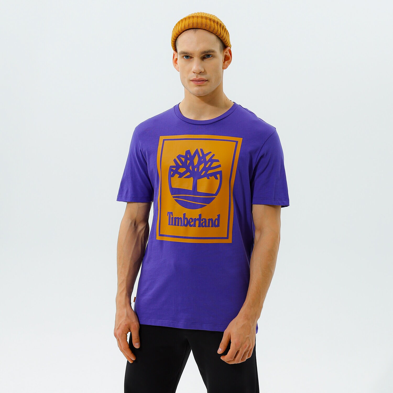 Herren T-Shirt TIMBERLAND T-SHIRT YC SS STACK LOGO TEE TB0A2AJ1CC61 Violet