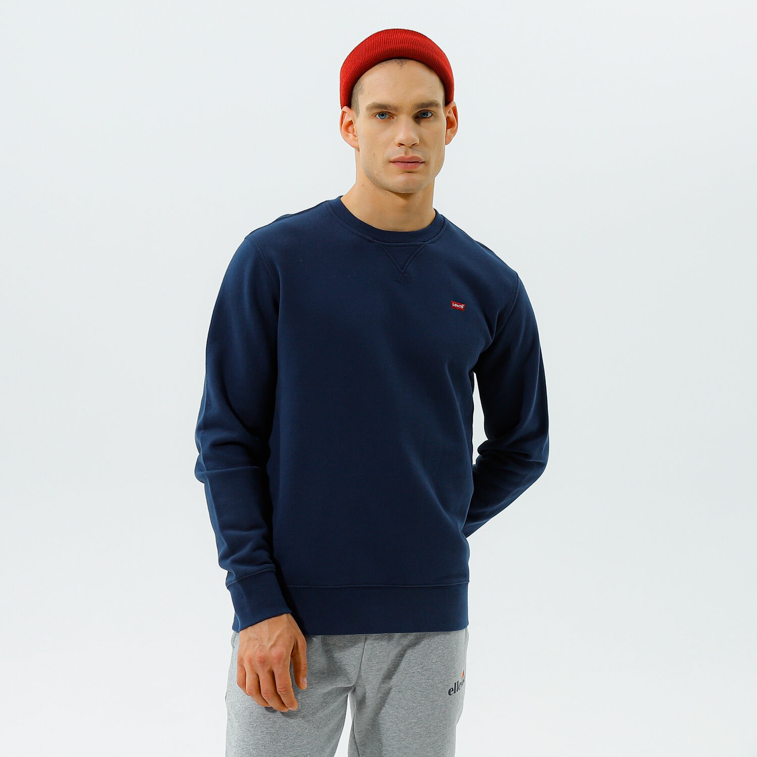 Herren LEVI'S SWEATSHIRT NEW ORIGINAL CREW 359090001 Dunkelblau