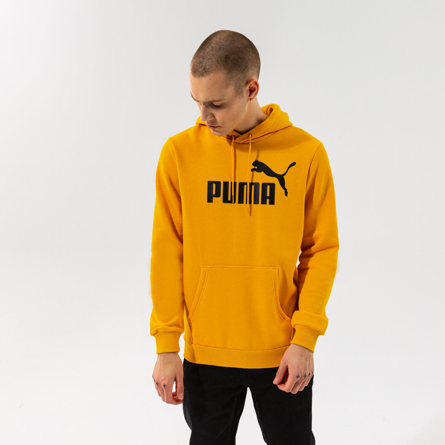 Herren PUMA HOODIE ESS HEATHER HOODIE FL - MINERAL YELLOW 58673937 Gelb