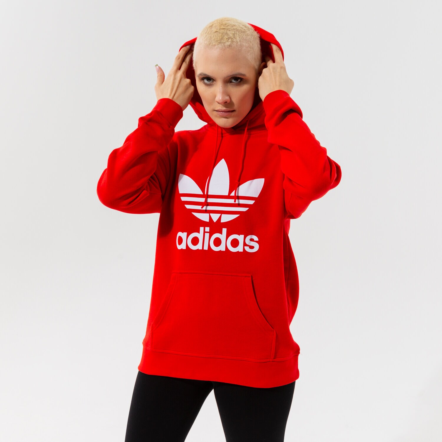 Damen ADIDAS HOODIE TRF HOODIE H33588 Rot