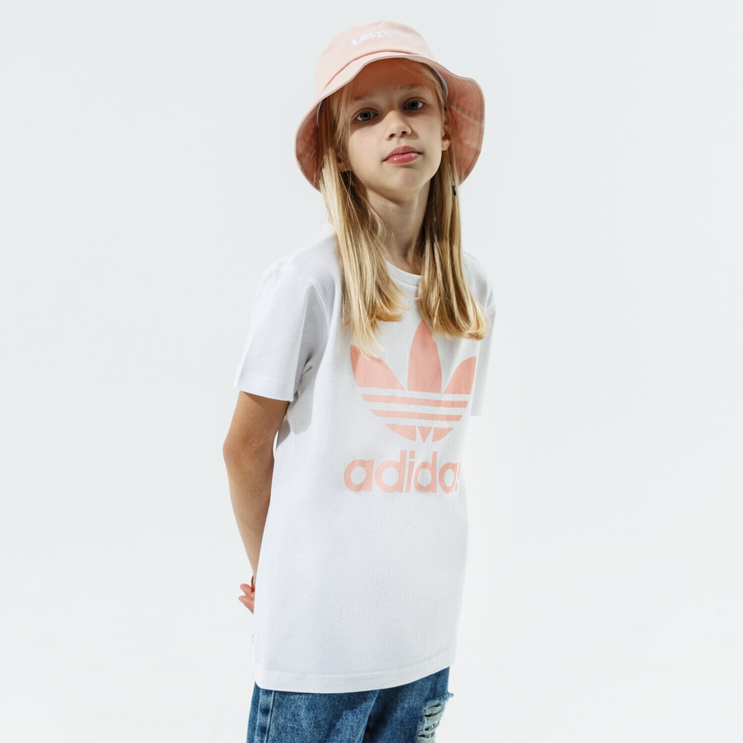 Kinder T-Shirt ADIDAS T-SHIRT GIRLS' TREFOIL BOYFRIEND GIRL H35618 Weiß