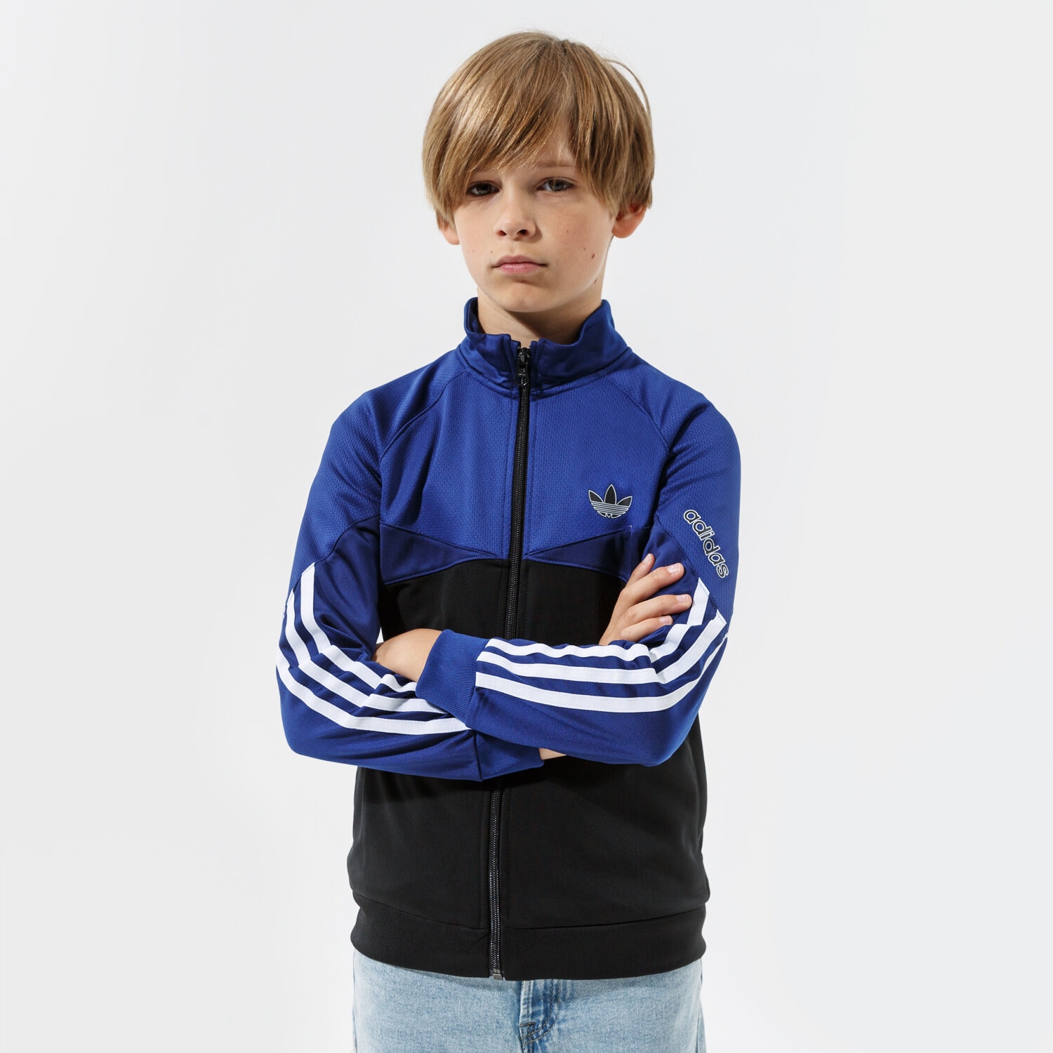 Kinder ADIDAS SWEATSHIRT TRACK TOP BOY H31216 Dunkelblau