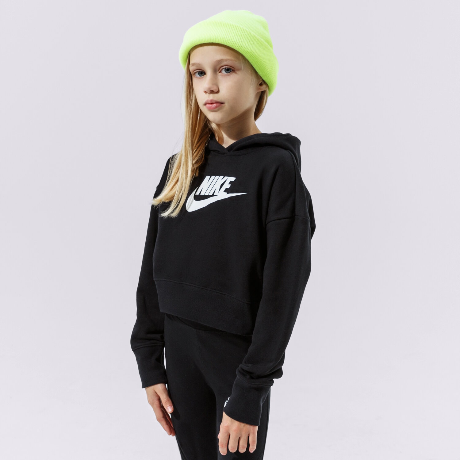 Kinder NIKE HOODIE SPORTSWEAR CLUB GIRL DC7210-010 Schwarz