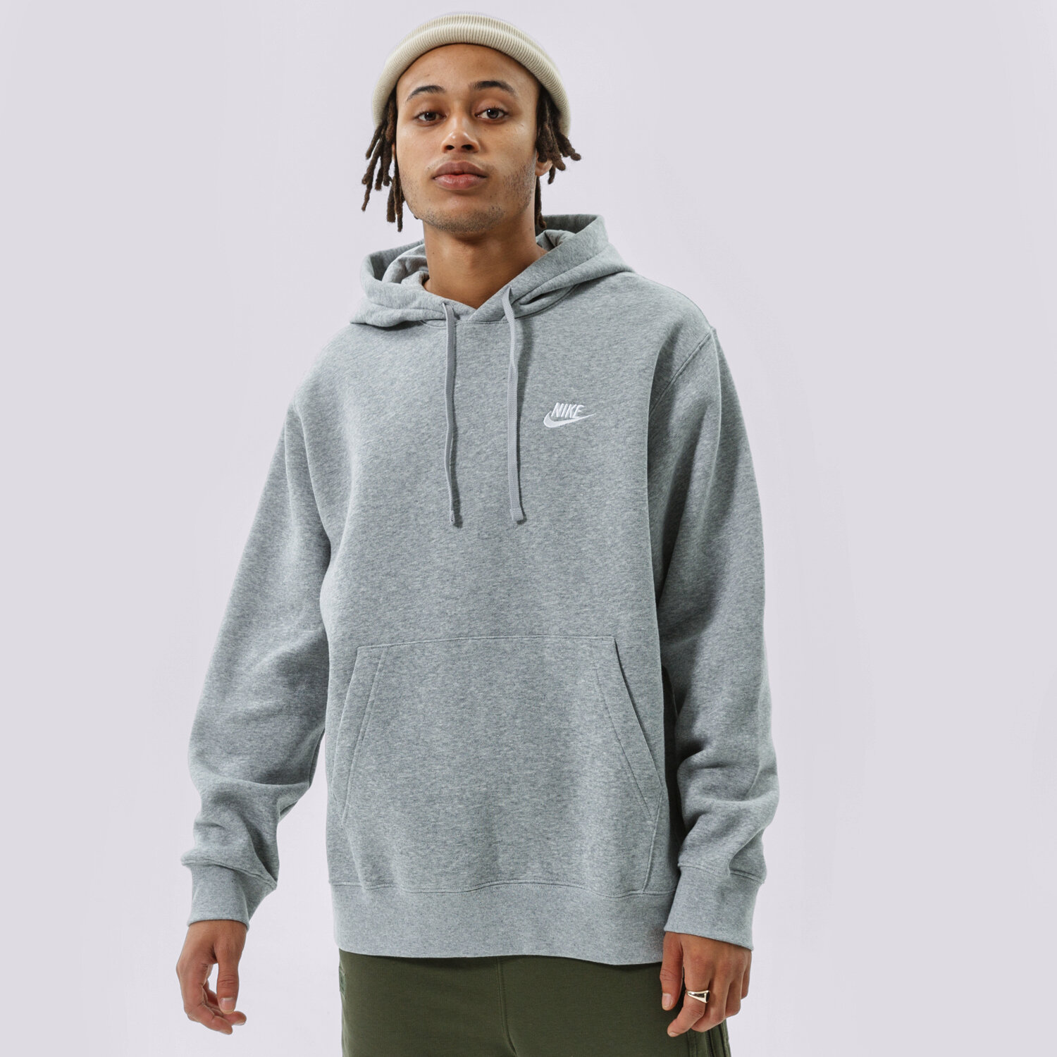 Herren NIKE HOODIE SPORTSWEAR CLUB FLEECE BV2654-063 Grau