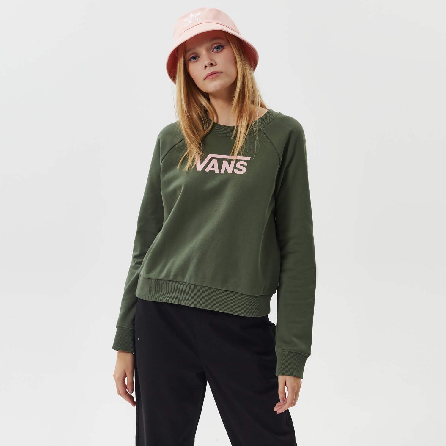 Damen VANS SWEATSHIRT FLYING V FT BOXY CREW VN0A47TH7WJ1 Grün