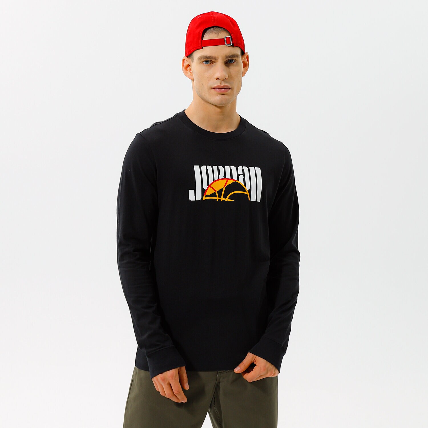 Herren T-Shirt JORADAN T-SHIRT M J SPRT DNA LS CREW DC9771-010 Schwarz