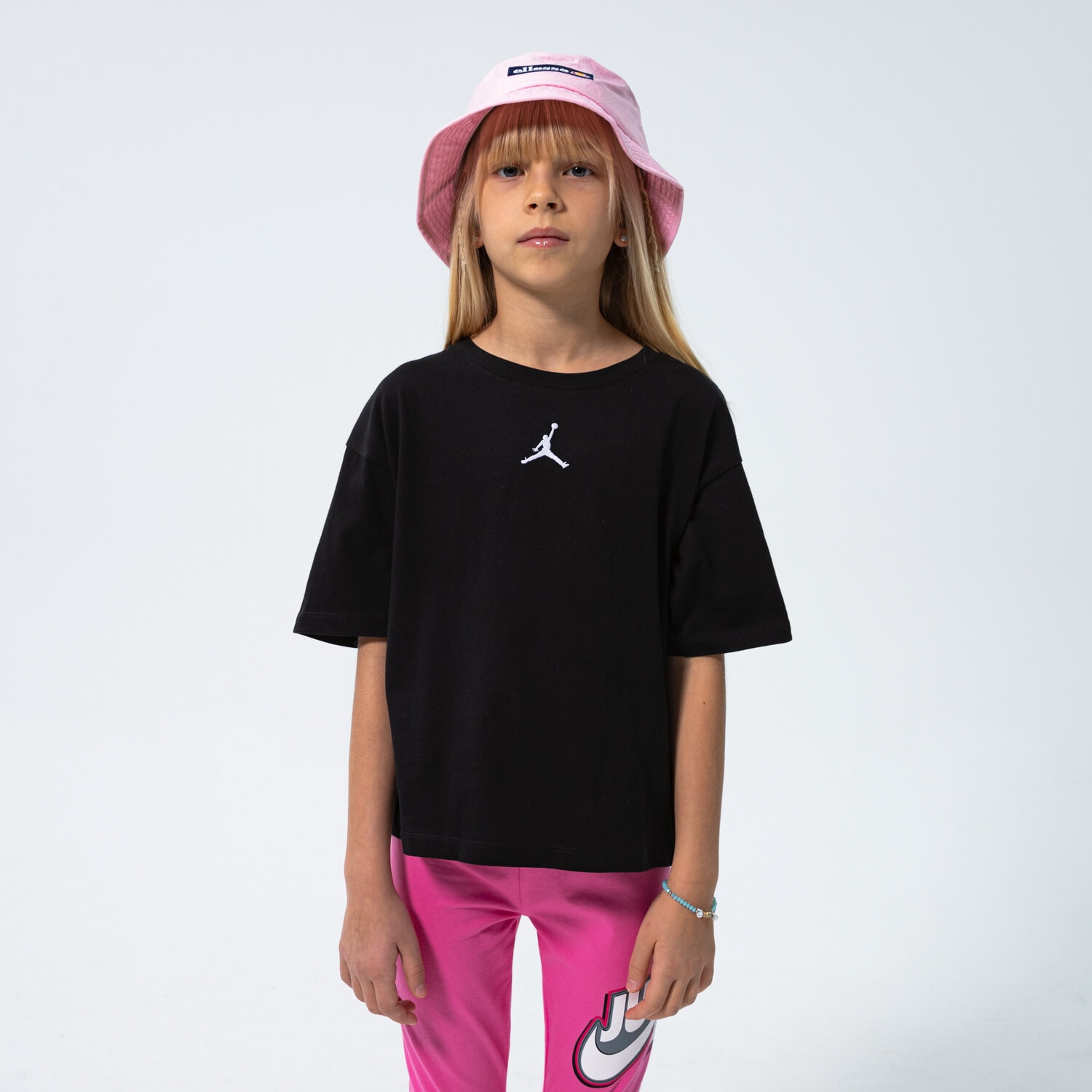 Kinder T-Shirt JORDAN T-SHIRT ESSENTIALS GIRL 45A770-023 Schwarz