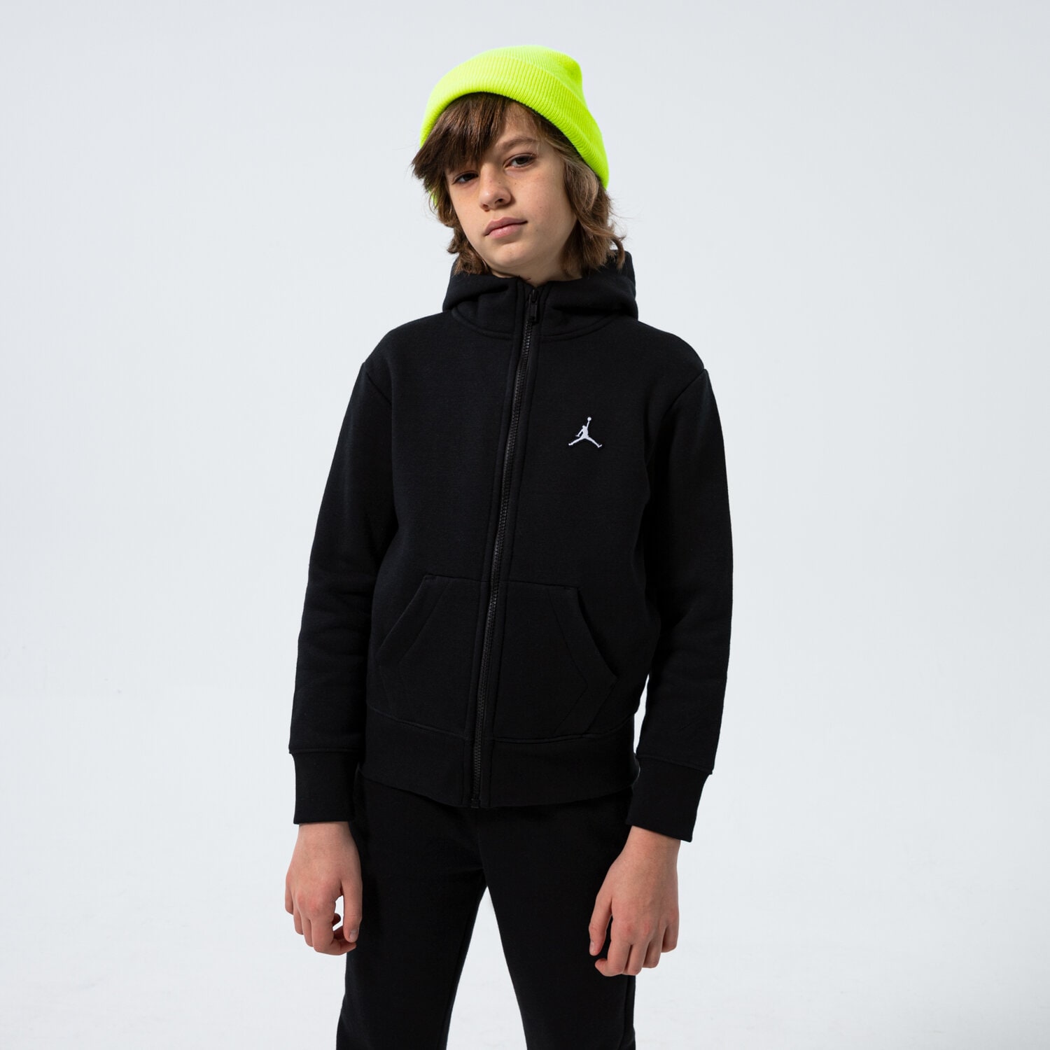 Kinder JORDAN SWEATSHIRT MIT REIßVERSCHLUSS   Z KAPTUREM ESSENTIALS 95A714023 Schwarz