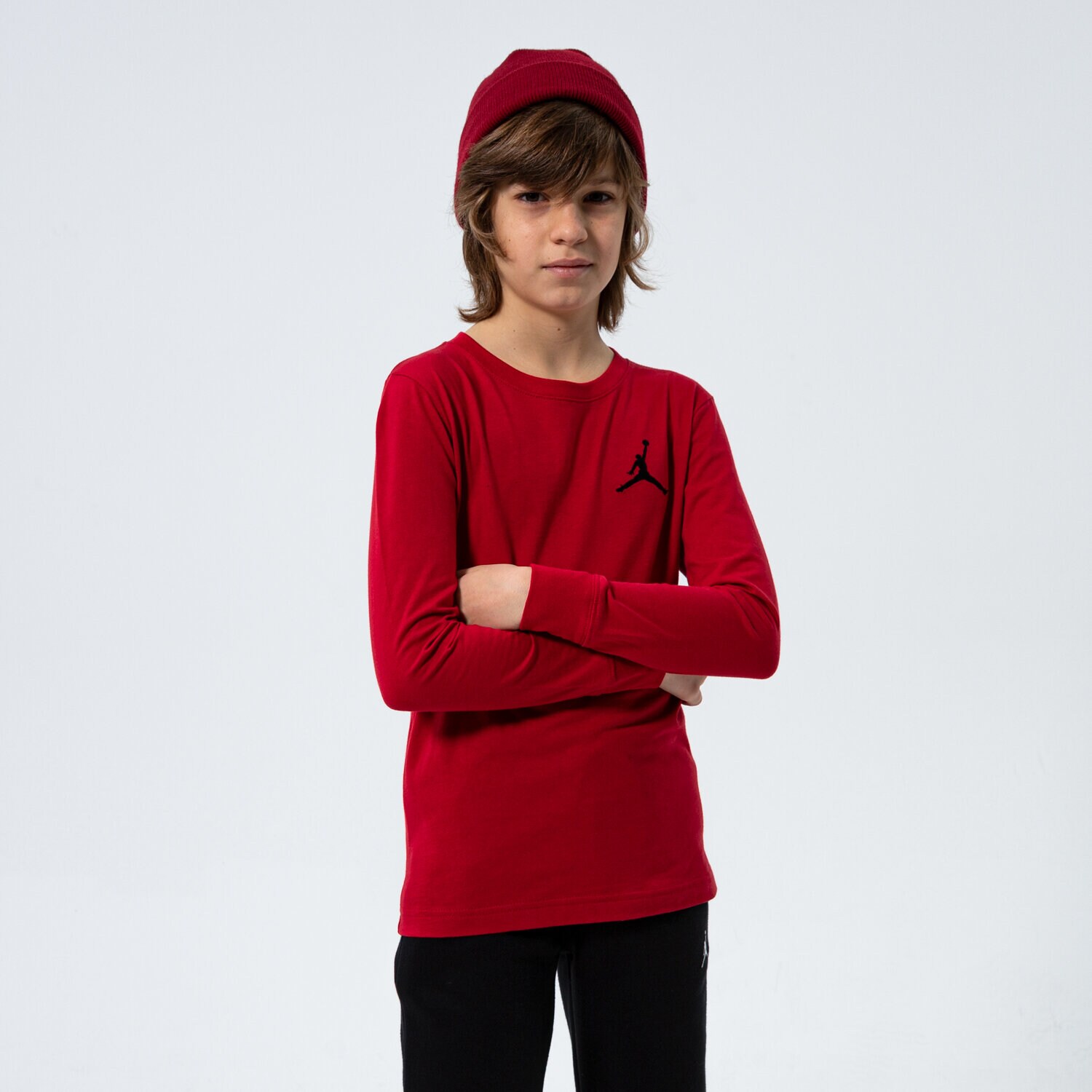 Kinder T-Shirt JORDAN T-SHIRT JUMPMAN AIR EMROIDERY BOY 95A903-R78 Rot