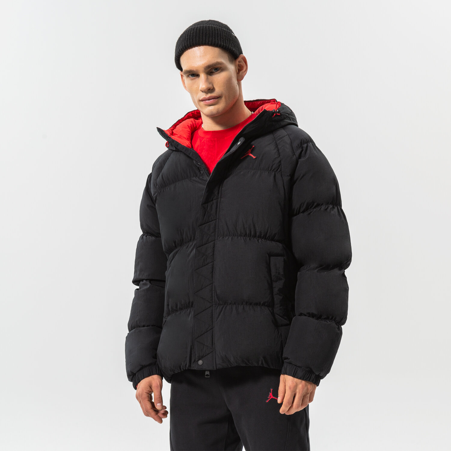Herren Winterjacke JORDAN JACKE WINTER M J ESS PUFFER JACKET DQ7348-010 Schwarz