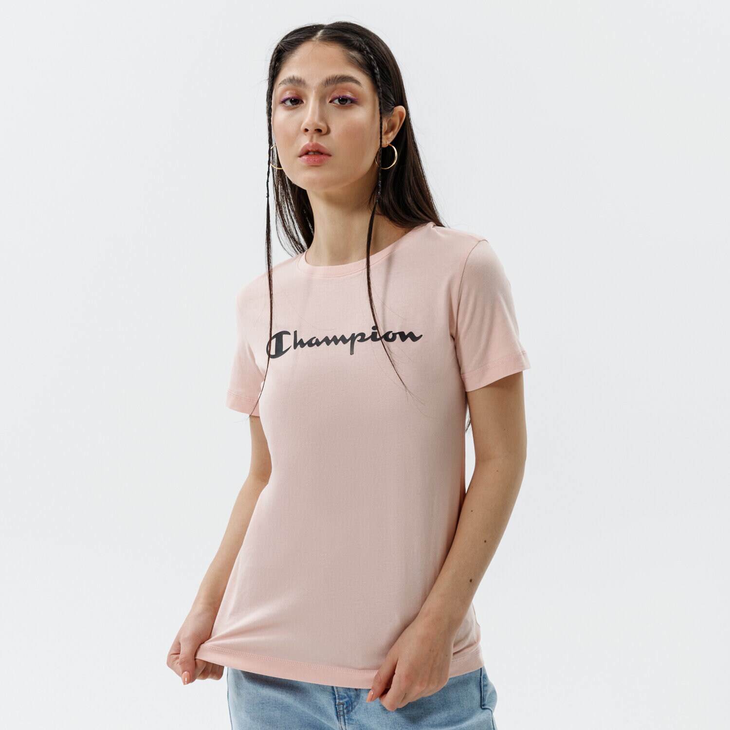 Damen T-Shirt CHAMPION T-SHIRT CREWNECK T-SHIRT 113223PS157 Rosa