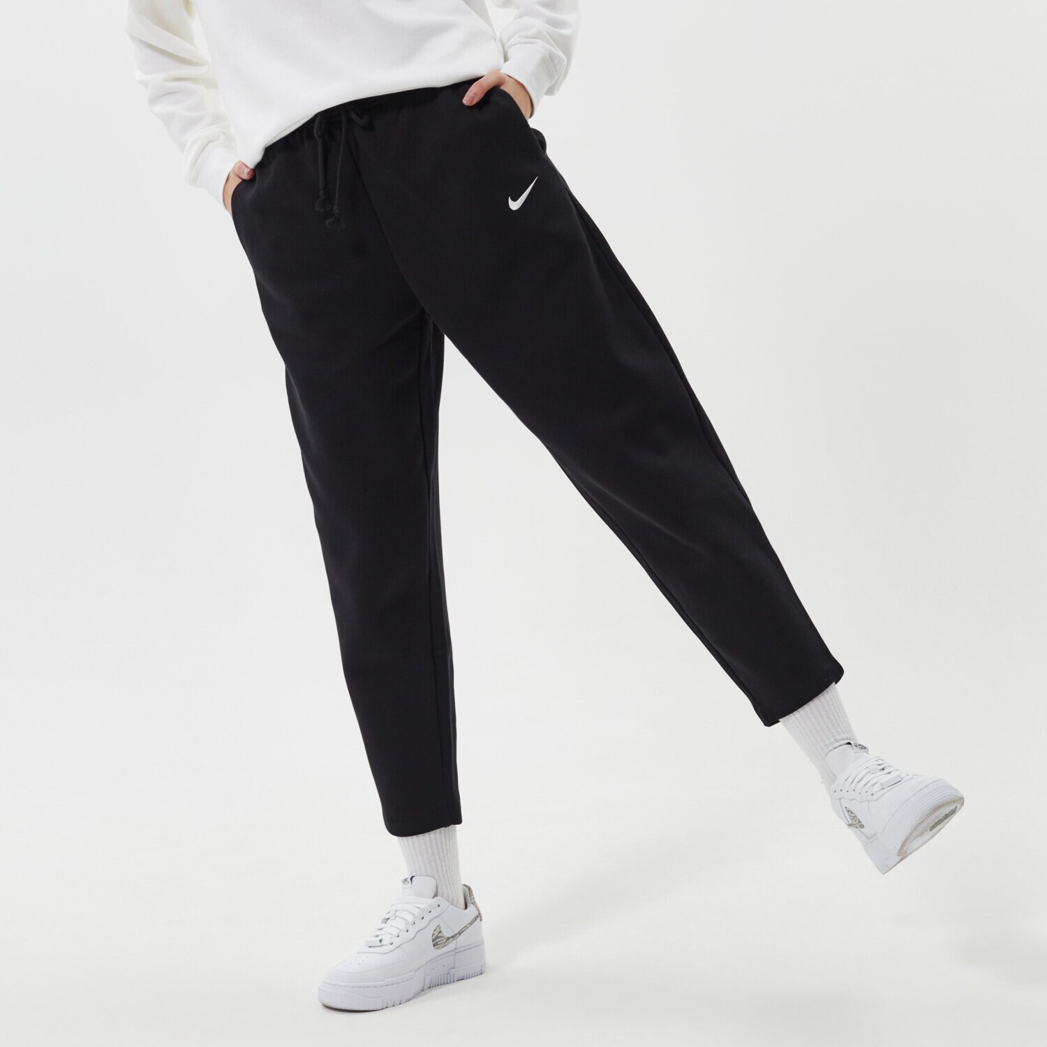 Damen Hosen NIKE HOSE W NSW ESSNTL FLC MR PNT CLCTN DD5636-010 Schwarz