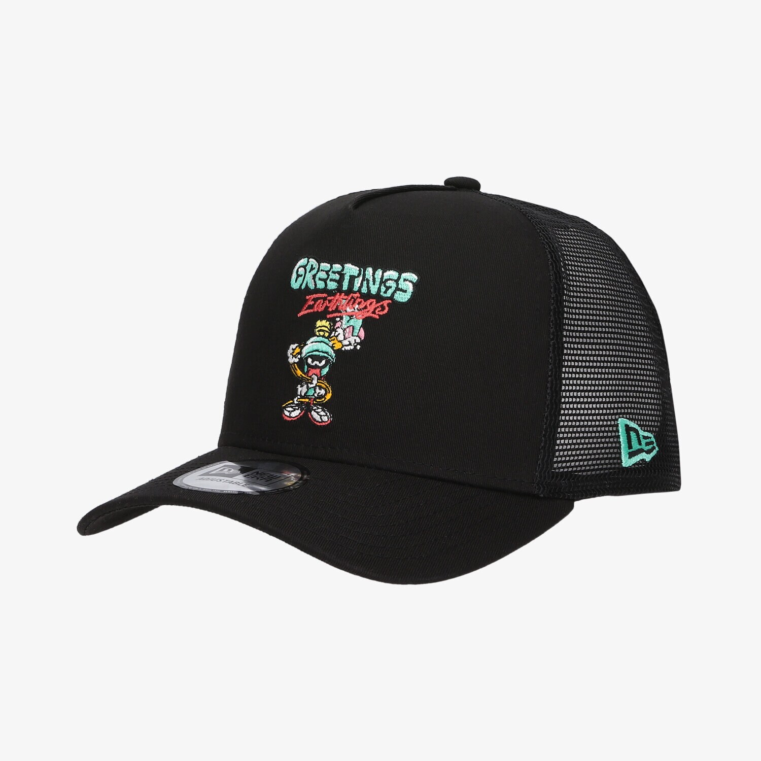 Herren Cap NEW ERA MÜTZE CHARACTER TRUCKER MARVIN MARVIN THE MARTIAN BL 60141582 Schwarz