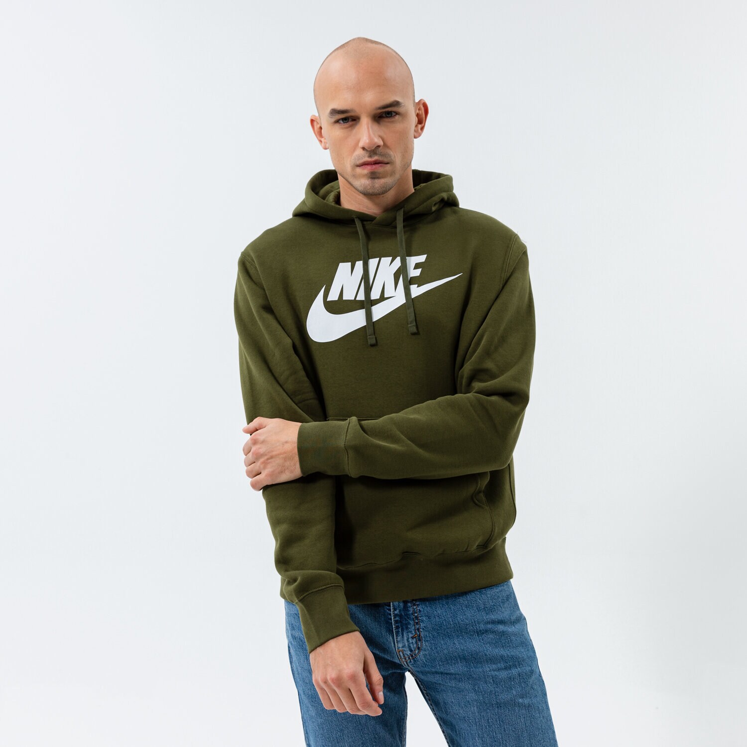 Herren NIKE HOODIE SPORTSWEAR CLUB FLEECE BV2973-327 Khaki
