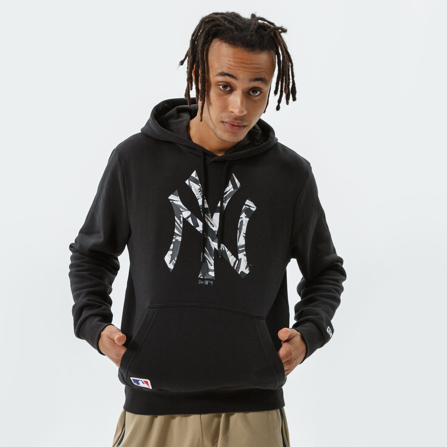Herren NEW ERA HOODIE MLB CAMO INFILL PO HOODY NEYYAN BLK 12827258 Schwarz