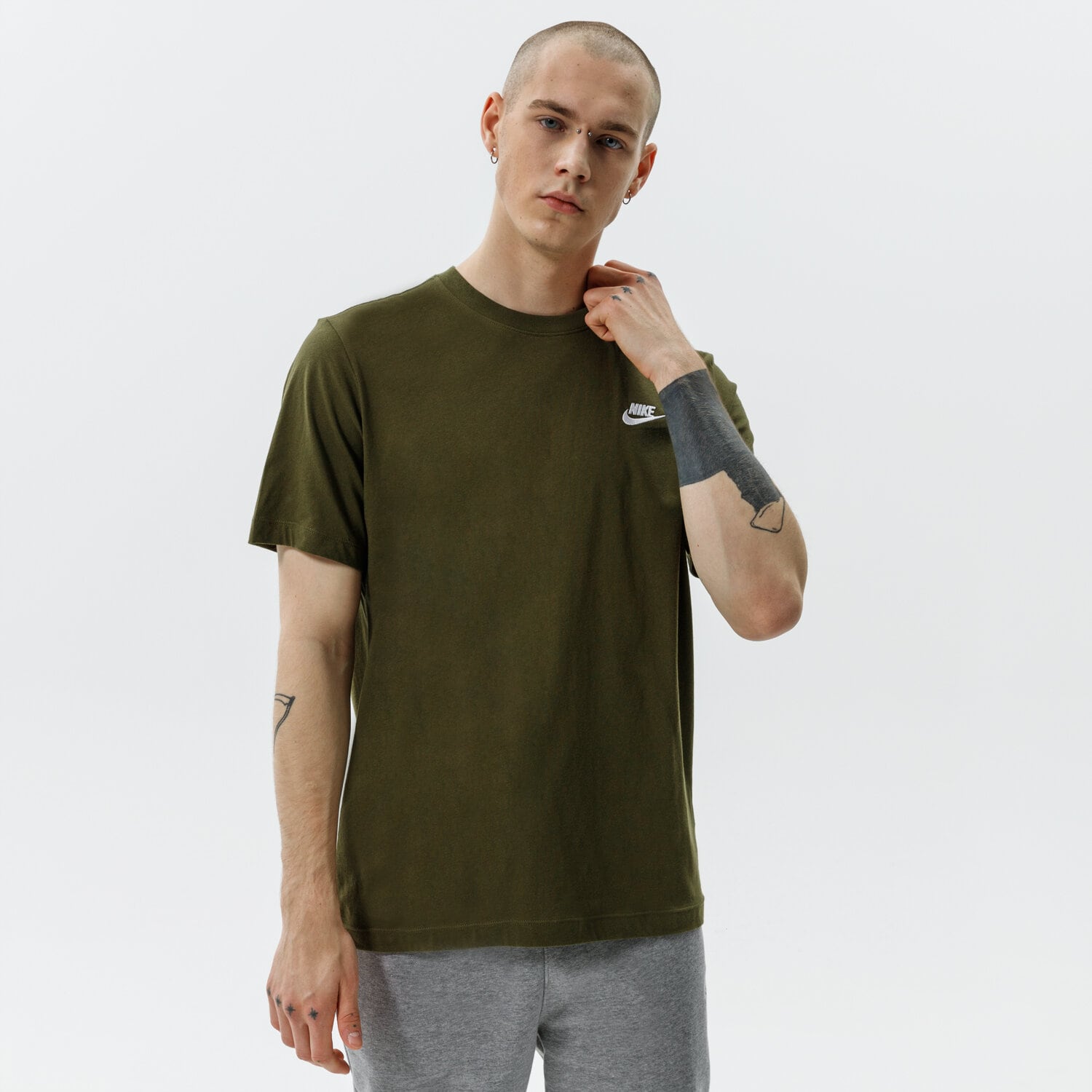 Herren T-Shirt NIKE T-SHIRT SPORTSWEAR CLUB AR4997-327 Khaki