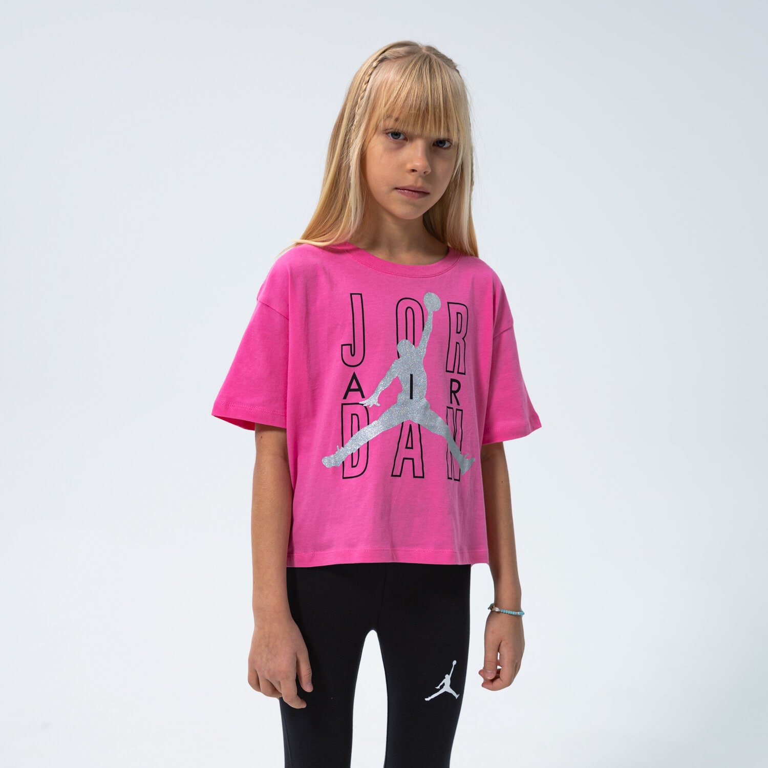 Kinder T-Shirt JORDAN T-SHIRT JDG JORDAN AIR SHINE GIRL 45B058AA7 Rosa
