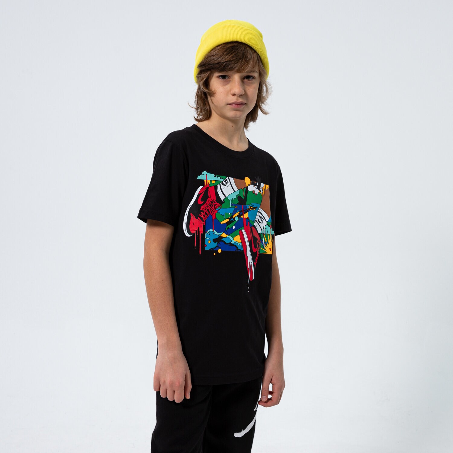 Kinder T-Shirt JORDAN T SHIRT MJ DNA JUMPMAN BOY 95B091023 Schwarz