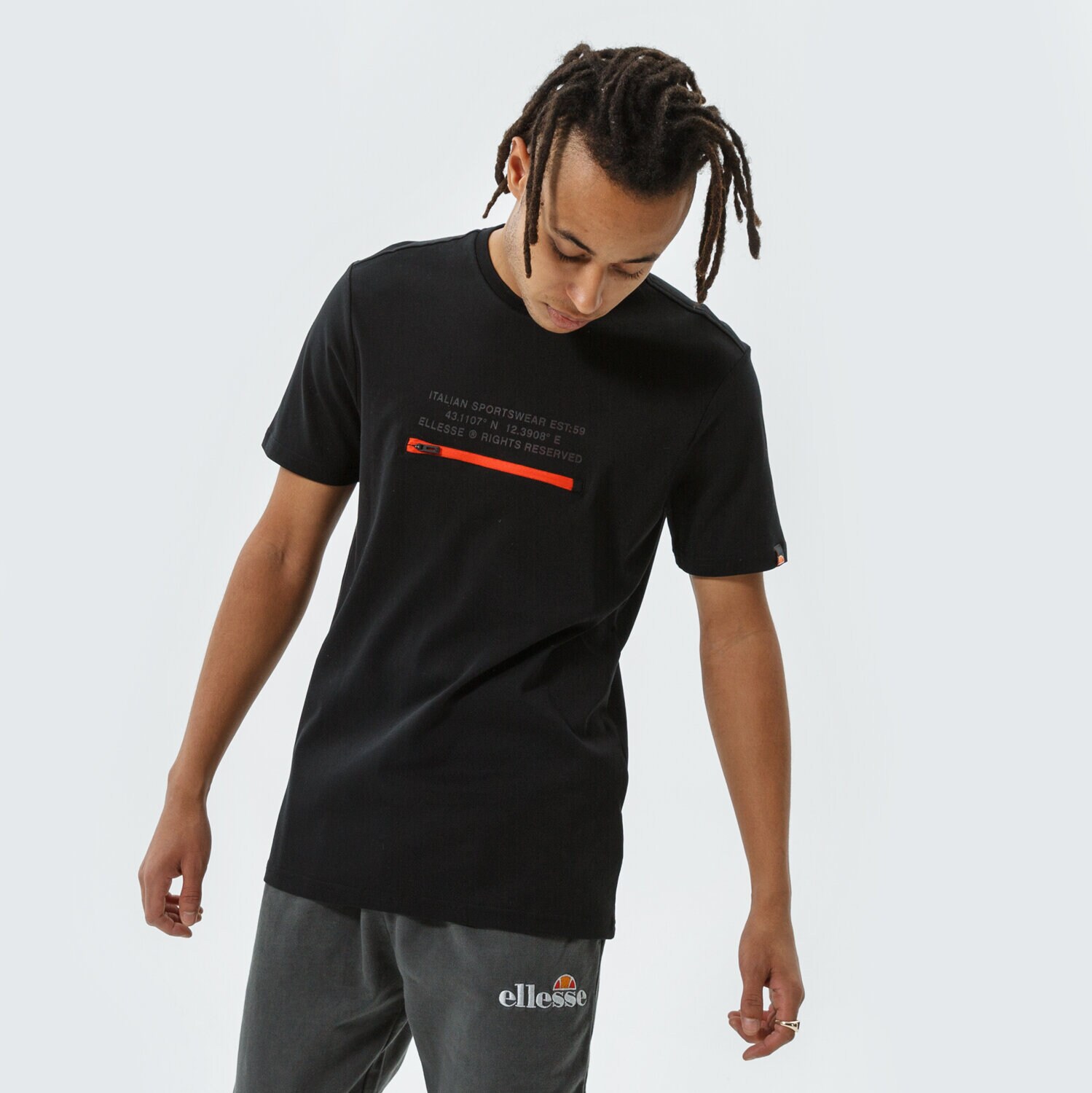 Herren T-Shirt ELLESSE T-SHIRT PIEDMONT TEE BLK SHI11160011 Schwarz