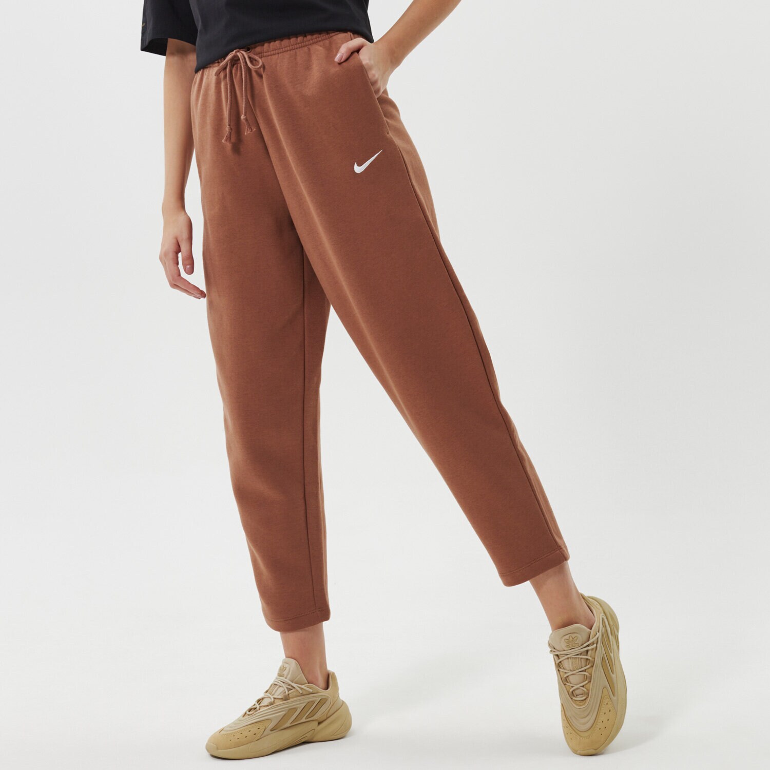 Damen Hosen NIKE HOSE W NSW ESSNTL FLC MR PNT CLCTN DD5636-256 Beige
