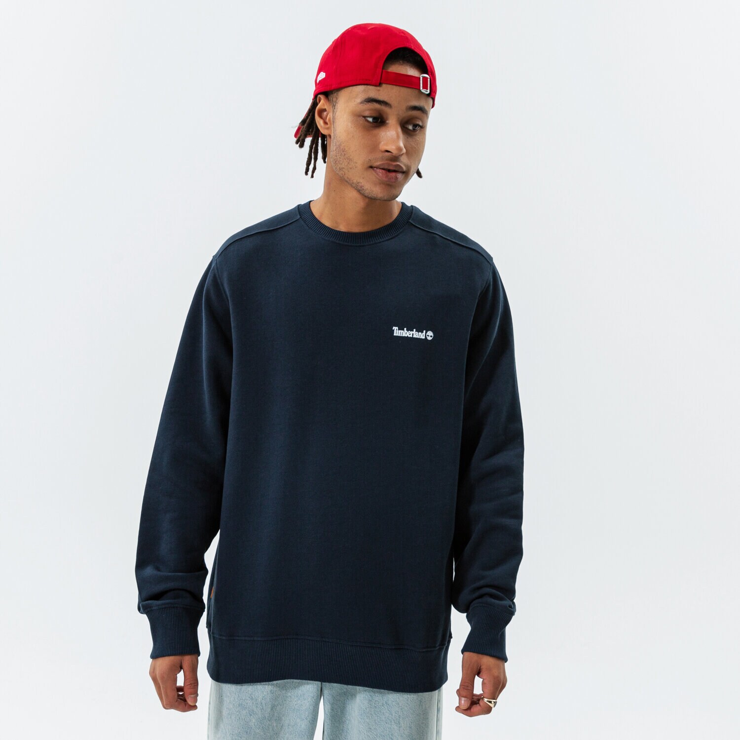 Herren TIMBERLAND SWEATSHIRT CHEST   LOGO CREW DARK SAPPHIRE TB0A5PDV4331 Blau